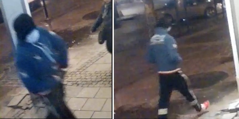 Polisens övervakningbilder från mordet. Polisens övervakningbilder från mordet.